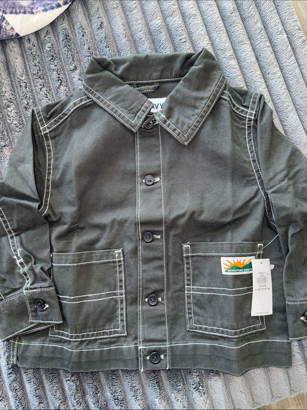 Old Navy washed  Kids' Utility Jacket with Contrast Stitching|toddler boys